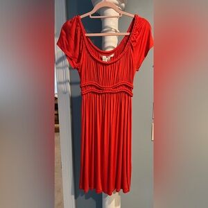 Max Studio Persimmon Gathered Dress